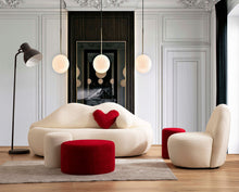 Load image into Gallery viewer, Lips Ivory Boucle Loveseat