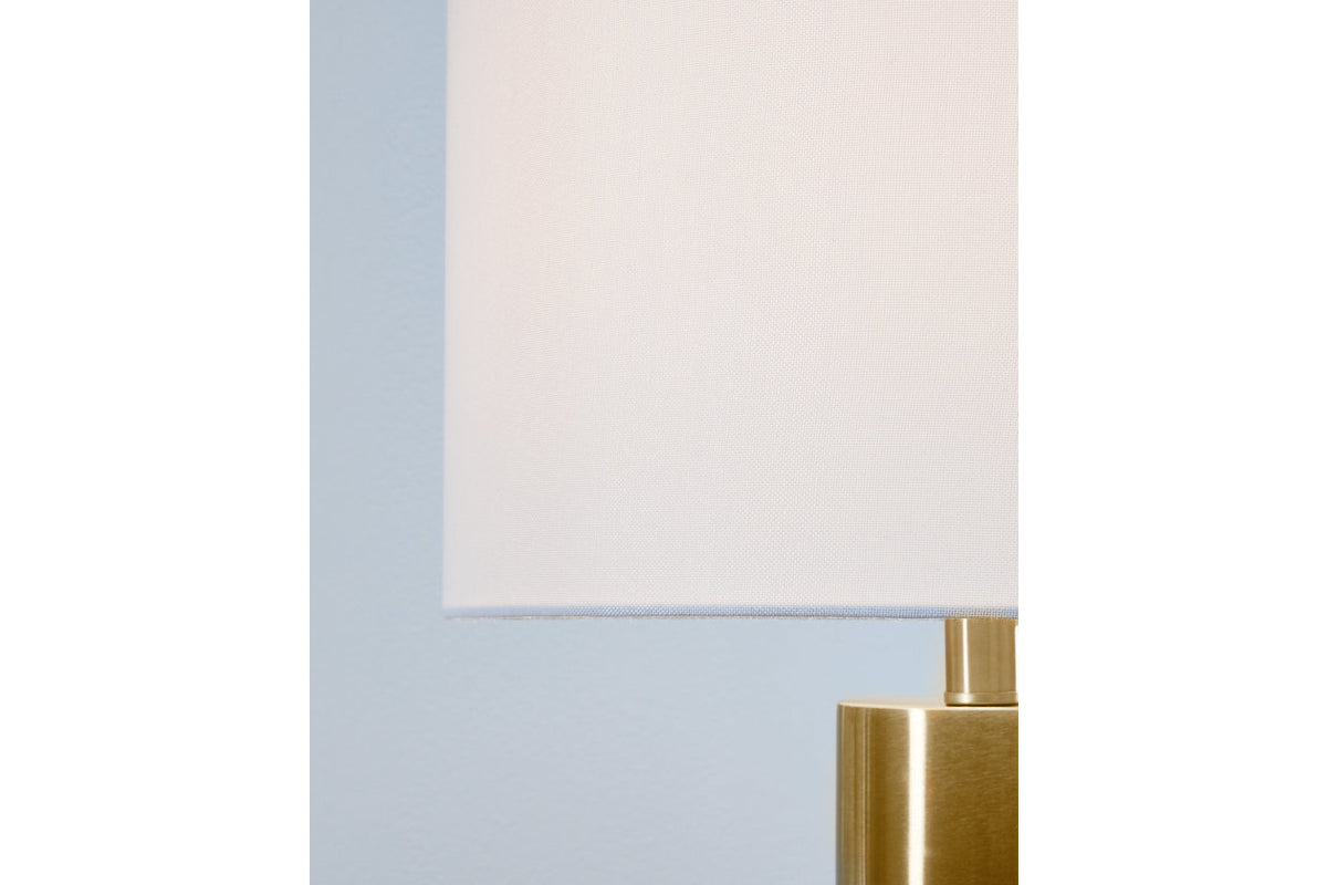 Samney Gold Finish/White Table Lamp, (Set of 2) L208394