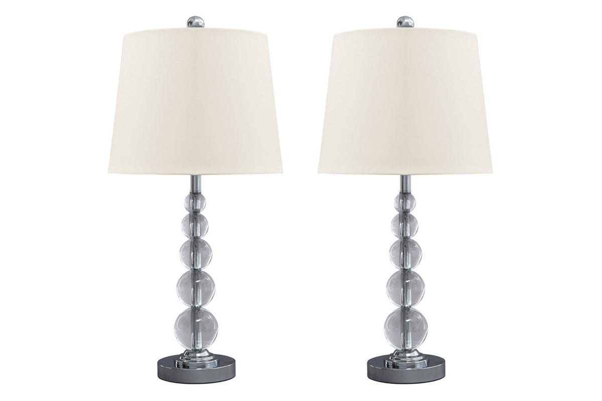 Joaquin Clear/Silver Finish Table Lamp (Set of 2) L428084