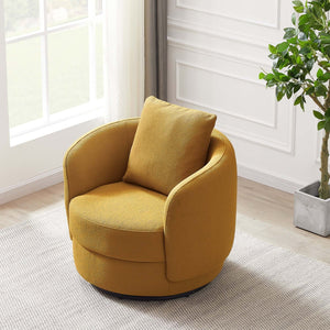 Dylan Dark Yellow Boucle Lounge Chair