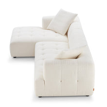 Load image into Gallery viewer, Kaynes Ivory Boucle L-Shaped Sectional