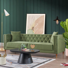 Load image into Gallery viewer, Autumn Modern Green Velvet Sofa