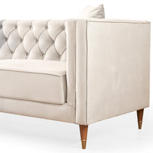 Load image into Gallery viewer, Autumn  Modern Cream Velvet Sofa