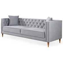Load image into Gallery viewer, Autumn Modern Grey Velvet Sofa