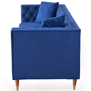 Autumn Modern Blue Velvet Sofa