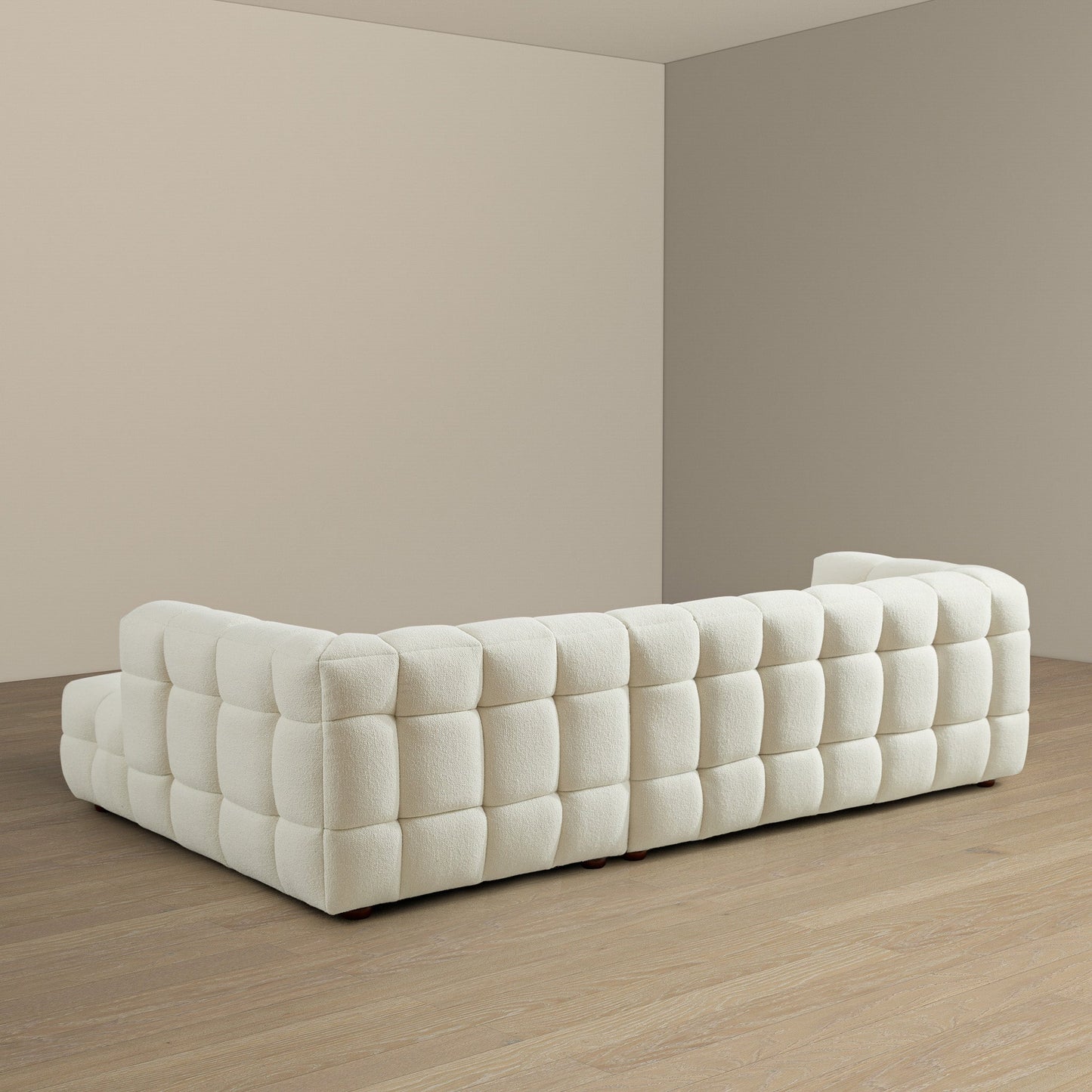 Morrison 140" Right Sectional Sofa Cream Boucle