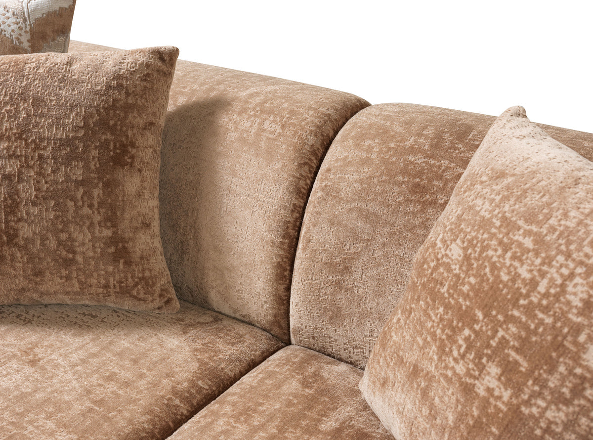 Brenda Coffee Boucle Living Room Set