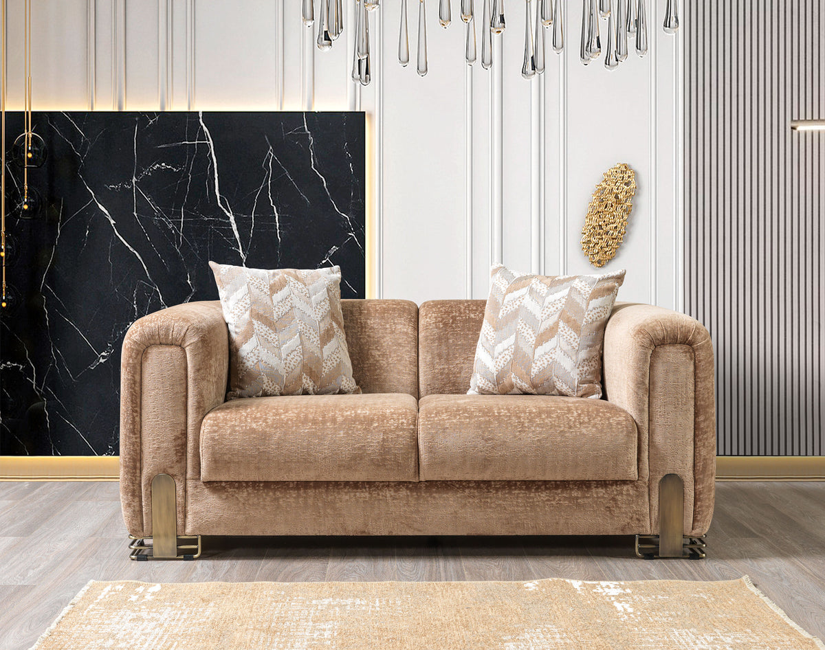 Brenda Coffee Boucle Living Room Set