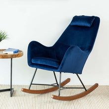 Load image into Gallery viewer, Chelsea Blue Velvet  Rocking Chair
