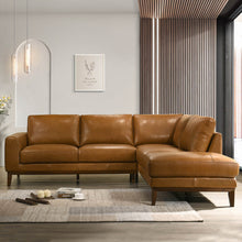 Load image into Gallery viewer, London Tan Full Grain Leather  Modern Sectional