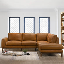 Load image into Gallery viewer, London Tan Full Grain Leather  Modern Sectional