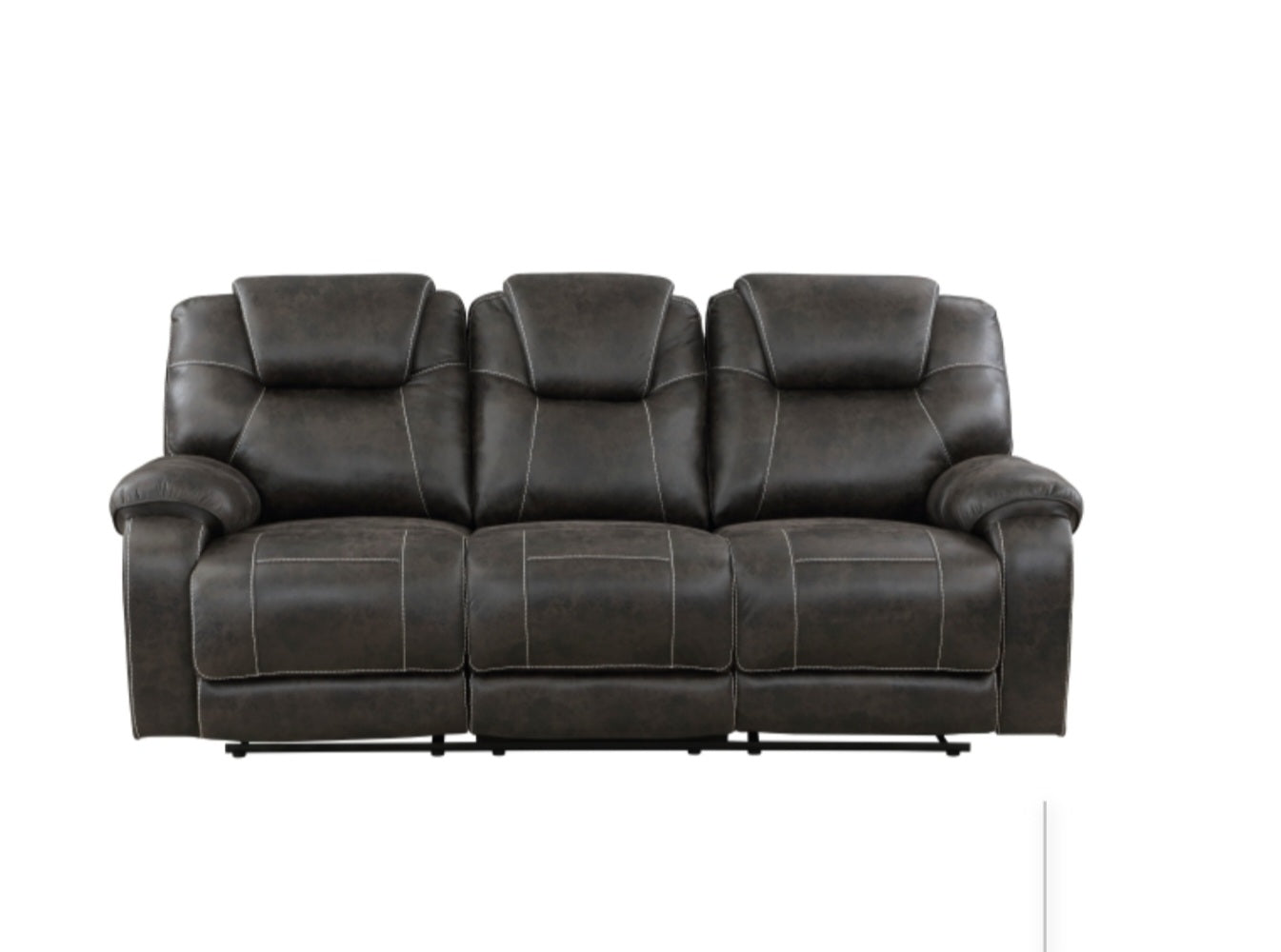 Gainesville Chocolate Microfiber Reclining Living Room Set 8560