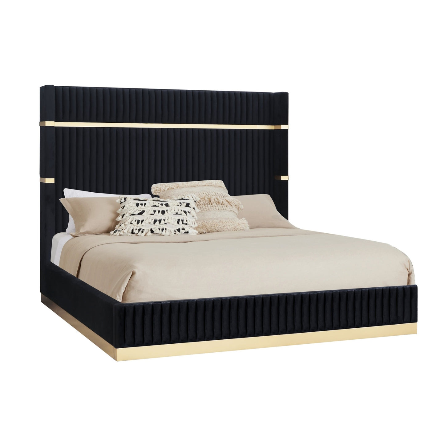Evon Black/Gold Bedroom Set B7550