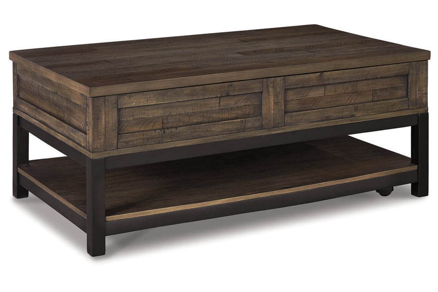 Johurst Grayish Brown Lift-top Coffee Table and 2 End Tables
T444