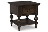 Veramond Dark Brown Coffee Table and 2 End Tables T694