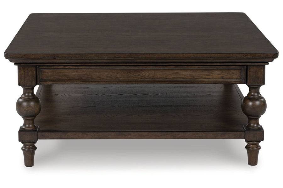 Veramond Dark Brown Coffee Table and 2 End Tables T694