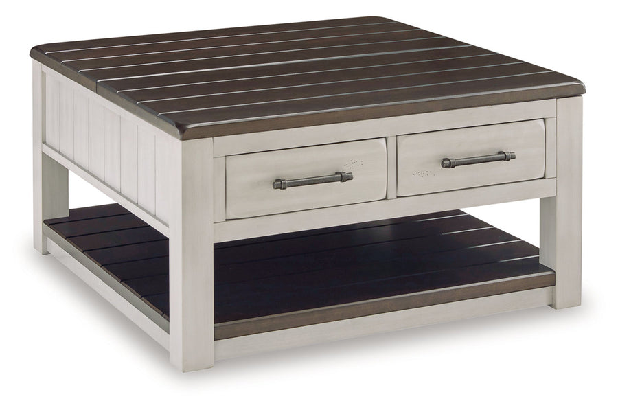 Darborn Gray/Brown Lift-top Coffee Table and 2 Chairside End Tables T796