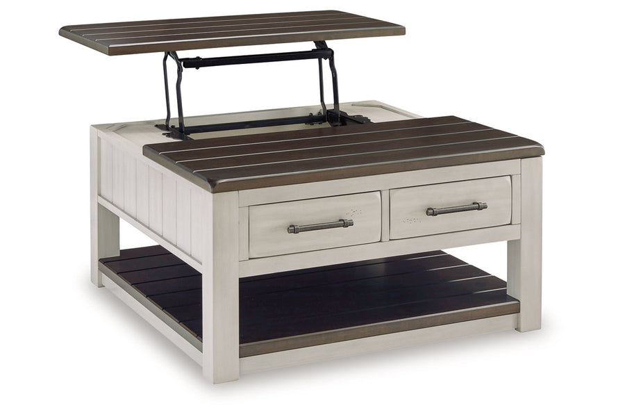 Darborn Gray/Brown Lift-top Coffee Table and 2 Chairside End Tables T796