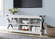 Load image into Gallery viewer, Bayflynn White/Black 58&quot; TV Stand W288-58