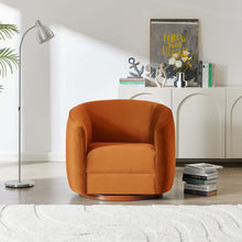 Load image into Gallery viewer, Elise Orange Velvet Swivel Chair