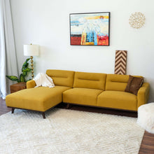 Load image into Gallery viewer, Ella L-Shaped Dark Yellow Linen Left Sectional