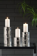 Load image into Gallery viewer, Marisa Silver Finish Candle Holder Set A2000460