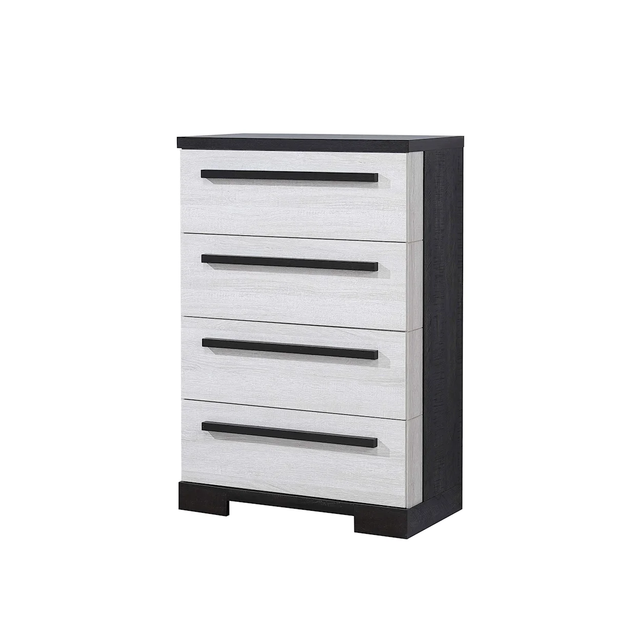 Remington Rustic Black/White Panel Bedroom Set B8162