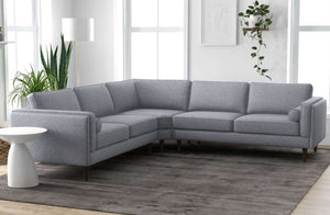 Amber Grey Modern Corner Sectional Sofa
