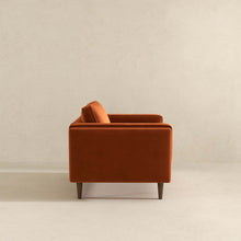 Load image into Gallery viewer, Amber Burnt Orange Velvet Lounge Chair