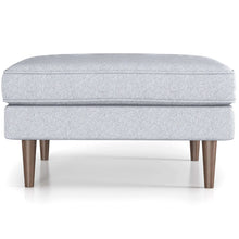 Load image into Gallery viewer, Amber Mid-Century Modern Square Upholstered Ottoman Grey