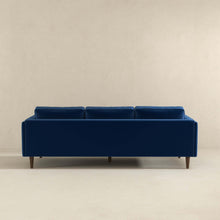 Load image into Gallery viewer, Amber Mid-Century Modern Blue Luxury Modern Velvet Sofa