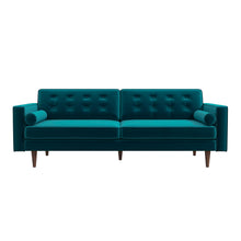 Load image into Gallery viewer, Casey Green Velvet Sofa