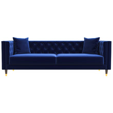 Load image into Gallery viewer, Autumn Modern Blue Velvet Sofa