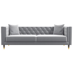 Autumn Modern Grey Velvet Sofa
