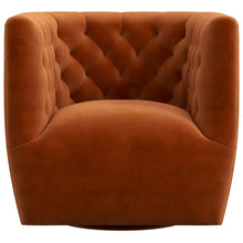 Load image into Gallery viewer, Delaney Orange Mid-Century Modern Swivel Chair