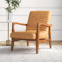 Load image into Gallery viewer, Micah Genuine Tan Leather Accent Chair