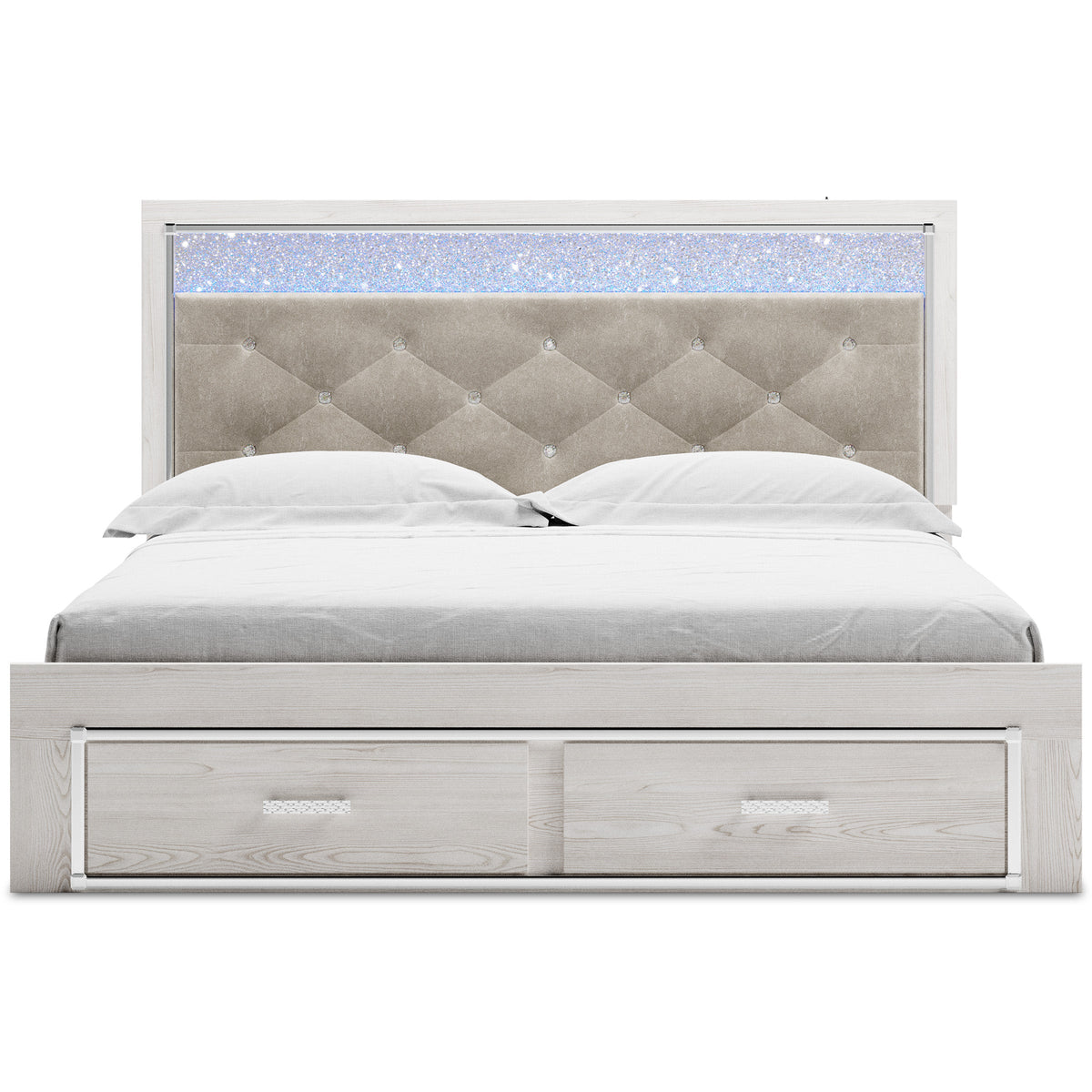 Altyra White LED Upholstered Platform Bedroom Set
B2640