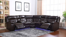 Load image into Gallery viewer, Amazon Brown POWER/LED Reclining Sectional 2025