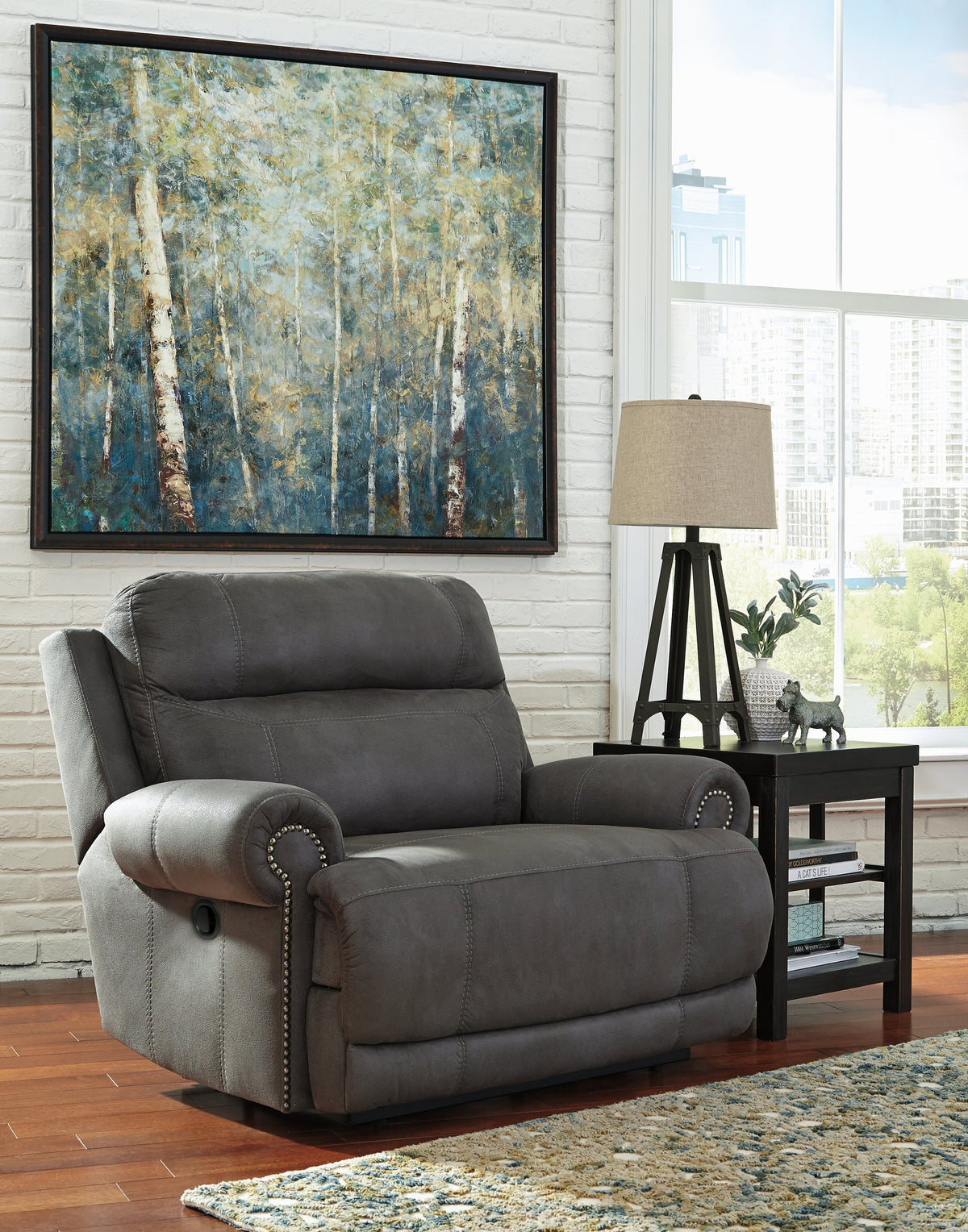 Austere Gray OVERSIZED Recliner 38401