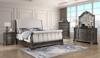 Antique Ivory/Grey Panel Bedroom Set B1000