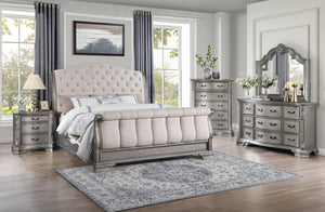 Antique Grey/Beige Panel Bedroom Set B1010