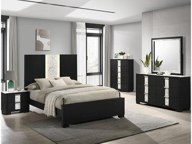 Rangley Black Panel Bedroom Set B6835