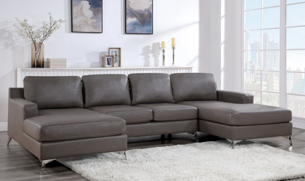 Candace Bronze Double Chaise Sectional