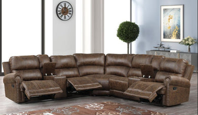 Carrol Brown OVERSIZED Reclining Sectional