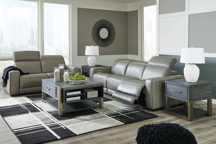 Correze Gray Power Reclining Sofa and Loveseat U94202