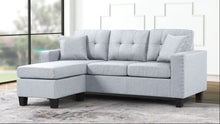 Load image into Gallery viewer, Cris Light Grey Linen Reversible Sectional