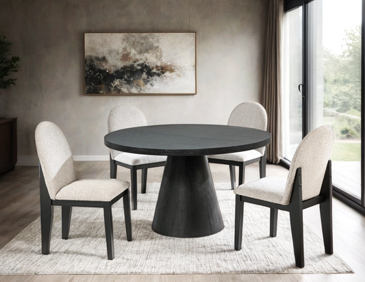 D500 Black/Grey 5pc Dining Room Set