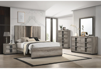 Rangley Grey Panel Bedroom Set B6830