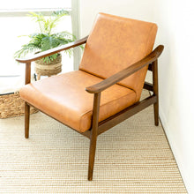 Load image into Gallery viewer, Brandon Tan Leather Lounge Chair