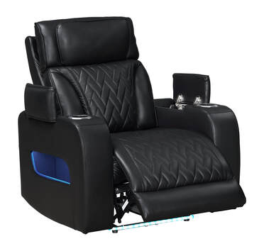 Dubai Black POWER/LED/BLUETOOTH SPEAKERS 3pc Reclining Set